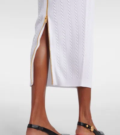 Balmain Long Skirt Viscose Blend In White