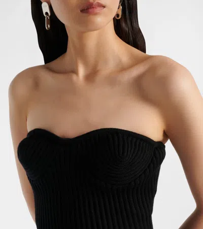 Jean Paul Gaultier Fitted Wool-blend Ribbed Knit Top