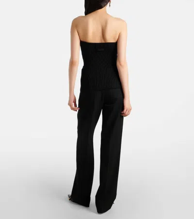 Jean Paul Gaultier Fitted Wool-blend Ribbed Knit Top