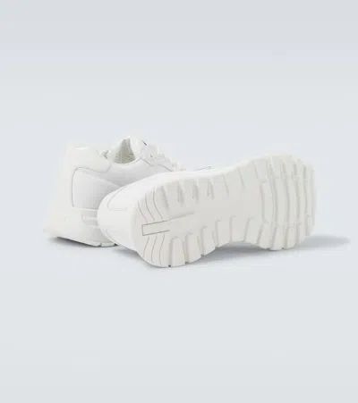 Prada Low-top Re-nylon And Leather Sneakers In Animal Print