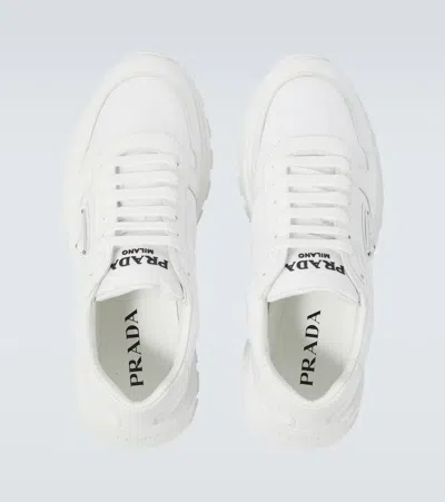 Prada Low-top Re-nylon And Leather Sneakers In Animal Print