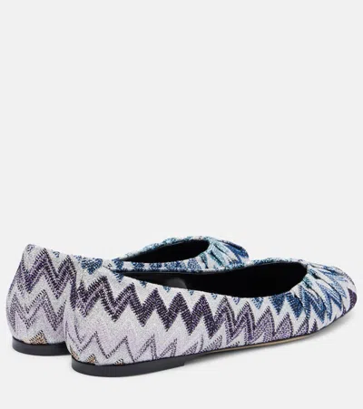 Missoni Zigzag-pattern Ballet Flats