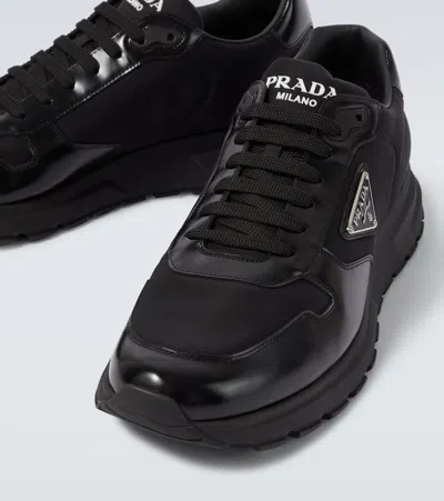 Prada Sneakers Prax 2.0 In Black Fabric And Mesh