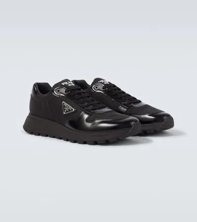 Prada Sneakers Prax 2.0 In Black Fabric And Mesh