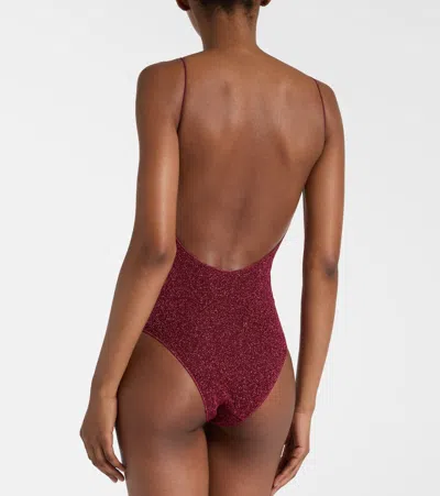 Oseree Oséree Burgundy Nylon Blend Swimsuit