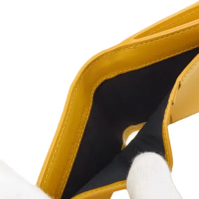Pre-owned Fendi Yellow Leather Wallet (bi-fold) ()
