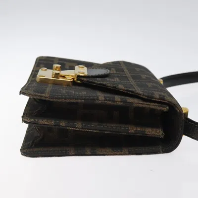 Pre-owned Fendi Zucca Brown Canvas Shoulder Bag ()