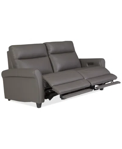 Macy's Thandler 2-pc. Leather Sofa With 2 Power Recliners, Exclusively At