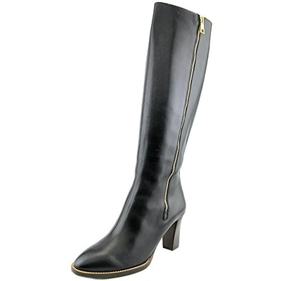 Chloé Chloe Frassino  Women  Pointed Toe Leather Black Knee High Boot'