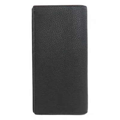 Pre-owned Gucci Black Leather Long Wallet (bi-fold) ()
