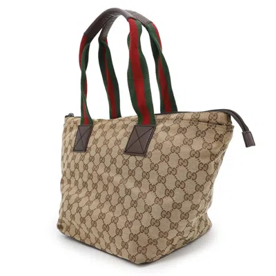 Pre-owned Gucci Gg Canvas Beige Gg Canvas Tote Bag ()