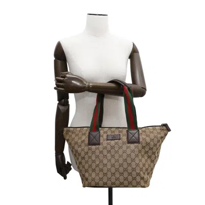 Pre-owned Gucci Gg Canvas Beige Gg Canvas Tote Bag ()