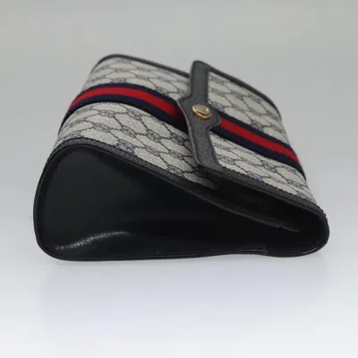Pre-owned Gucci Gg Canvas Navy Canvas Clutch Bag ()