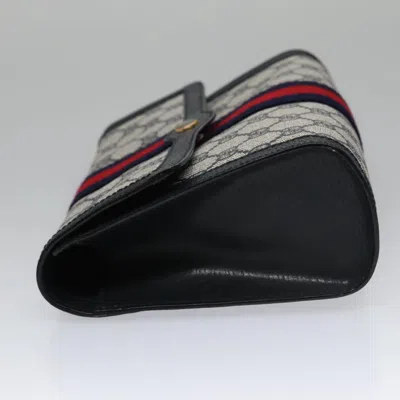 Pre-owned Gucci Gg Canvas Navy Canvas Clutch Bag ()