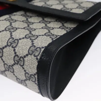 Pre-owned Gucci Gg Canvas Navy Canvas Clutch Bag ()