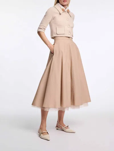 Dorothee Schumacher Lightweight Cotton Skirt With Tulle Underskirt