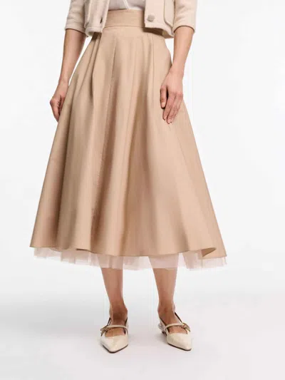 Dorothee Schumacher Lightweight Cotton Skirt With Tulle Underskirt