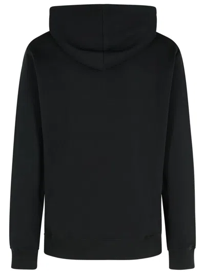 Balmain Logo Printed Cotton Sweatshirt In Black