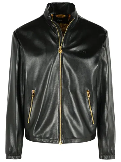 Versace Jacket High Collar Elastic Cuffs