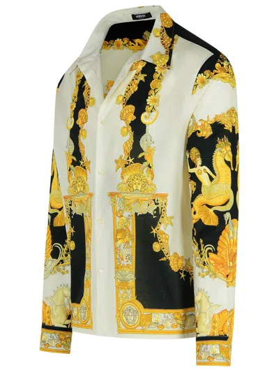 Versace Coral Theatre Shirt And Blouse Multicolor In Yellow