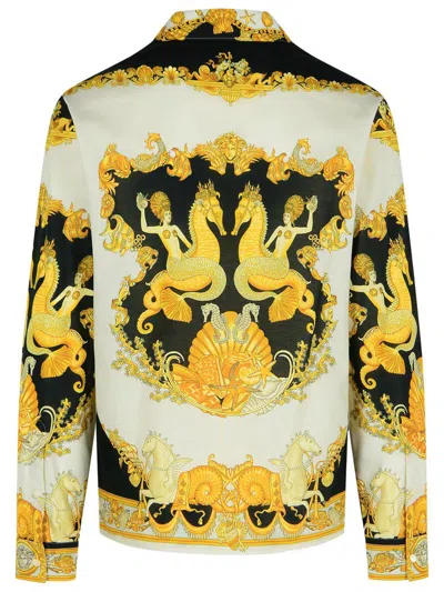 Versace Coral Theatre Shirt And Blouse Multicolor In Yellow