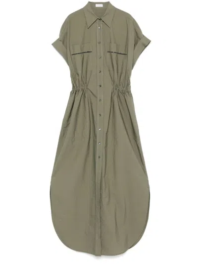 Brunello Cucinelli Women Cotton Techno Chemisier Dress