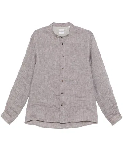 Brunello Cucinelli Light Brown Button-down Shirt In Gray