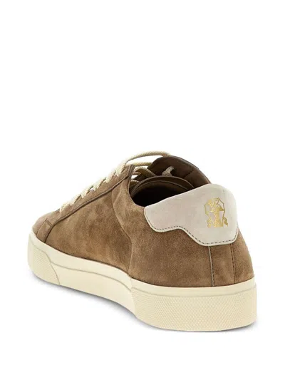 Brunello Cucinelli Suede Sneakers With Contrasting Laces