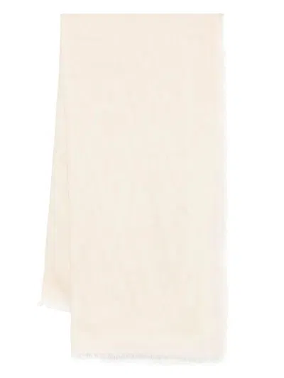Fendi Fringed Edge Ff Cotton Large Shawl Accessories In Pink