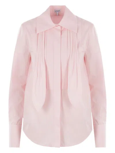 Loewe Light Pink Front Pleated Shirt