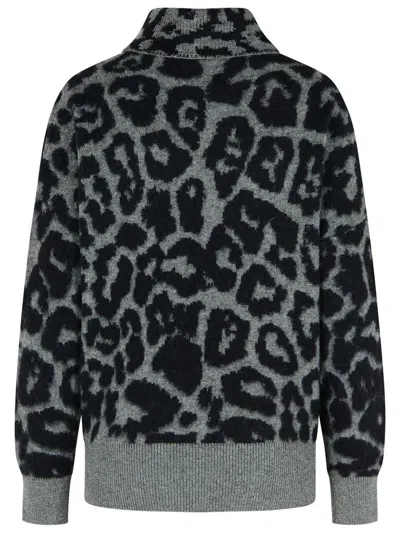 Stella Mccartney Leopard Jacquard Oversized Wool Turtleneck