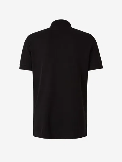 Tom Ford Black Short-sleeves Polo In Cotton Piquet Jersey