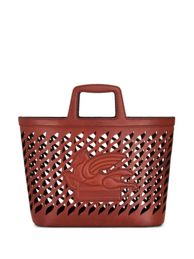 Etro Cut-out Lasered Tote With Top Handle