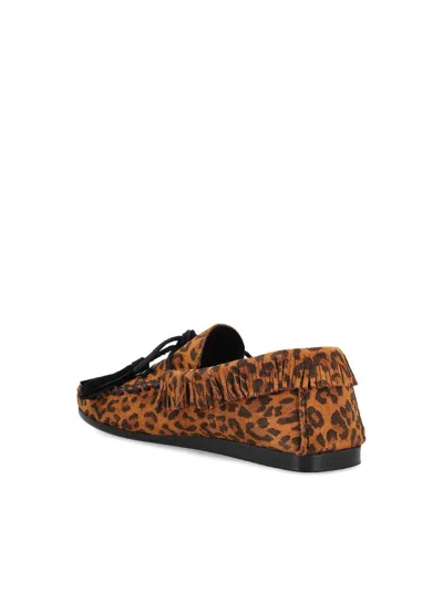 Isabel Marant Fitza Fringed Leather-trimmed Leopard-print Suede Loafers In Animal Print