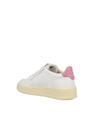 Autry Medalist Low Sneakers In White And Polignac Leather Shoes In White