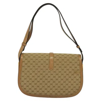 Pre-owned Gucci Micro Small Gg Canvas Beige Canvas Shoulder Bag ()