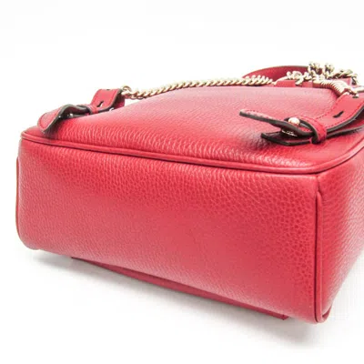 Pre-owned Gucci Soho Red Leather Backpack Bag ()