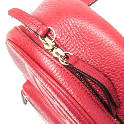 Pre-owned Gucci Soho Red Leather Backpack Bag ()