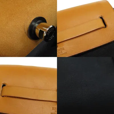 Pre-owned Hermes Beige Black Shoulder Bag ()