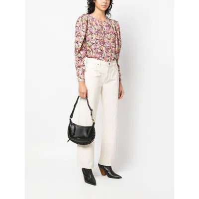 Isabel Marant Oskan Moon Studded Leather Shoulder Bag