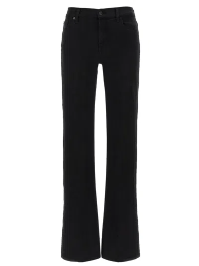 7 For All Mankind Flared Jeans With Pockets And Loops In Black