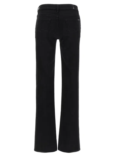 7 For All Mankind Flared Jeans With Pockets And Loops In Black