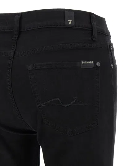 7 For All Mankind Flared Jeans With Pockets And Loops In Black
