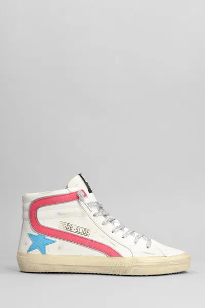 Golden Goose Slide High-top Sneakers In White