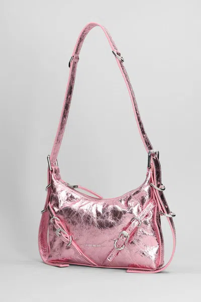 Givenchy Voyou Shoulder Bag In Rose-pink Leather