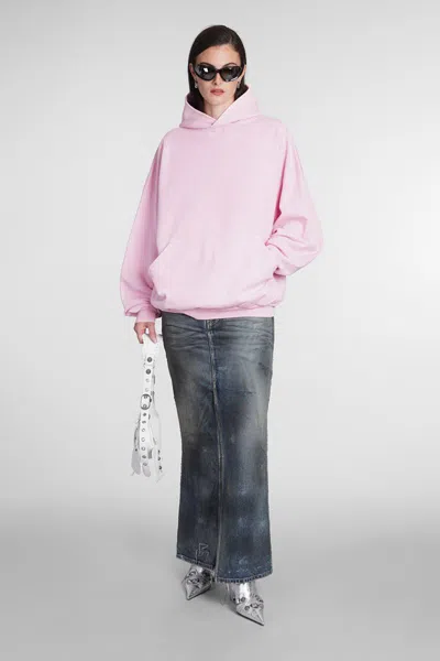 Balenciaga Sweatshirt In Rose-pink Cotton In Pink