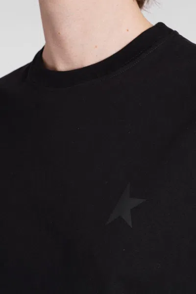 Golden Goose Cotton T-shirt With Iconic Frontal Star In Black
