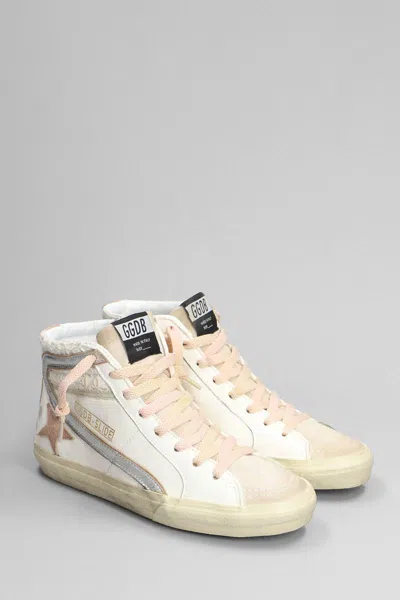 Golden Goose High-top Sneaker With Distressed Finish For Women In White