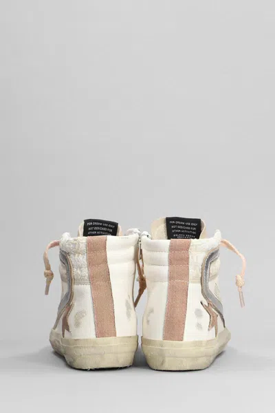 Golden Goose High-top Sneaker With Distressed Finish For Women In White