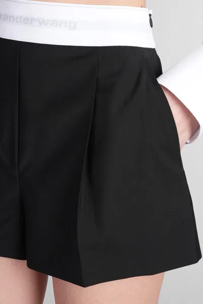 Alexander Wang High Waisted Pleated Short With Logo Elastic Clothing